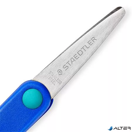 Olló, iskolai, 14 cm, balkezes, STAEDTLER 'Noris 965', kék