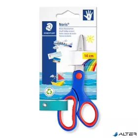 Olló, iskolai, 14 cm, STAEDTLER "Noris 965", kék