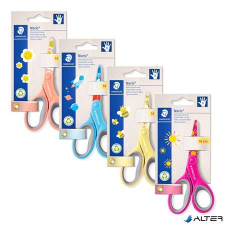 Olló, iskolai, 14 cm, STAEDTLER "Noris 965", vegyes színek