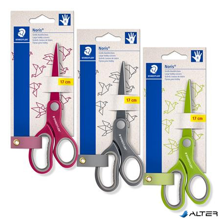 Olló, hobbi, 17 cm,  STAEDTLER "Noris® 965", vegyes színek