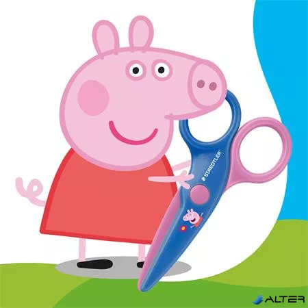 Olló, óvodai, 10 cm, STAEDTLER "Noris® Junior 965", Peppa malac