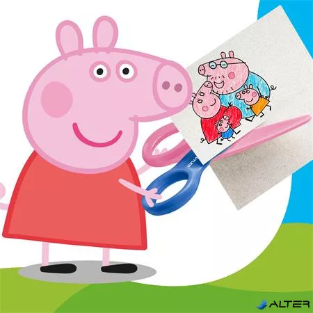 Olló, óvodai, 10 cm, STAEDTLER "Noris® Junior 965", Peppa malac