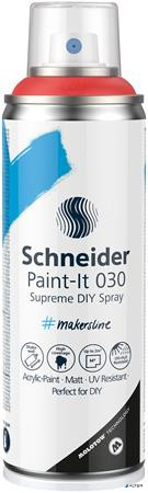 Akrilfesték spray, 200 ml, SCHNEIDER 'Paint-It 030', piros