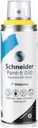 Akrilfesték spray, 200 ml, SCHNEIDER 'Paint-It 030', sárga