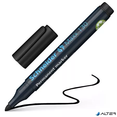 Alkoholos marker, 1-3 mm, kúpos, SCHNEIDER "Maxx 130", fekete