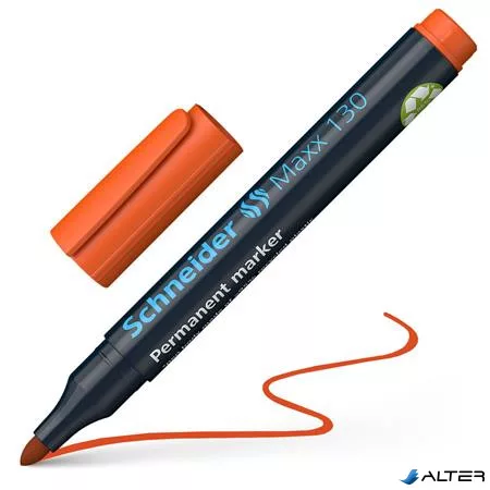 Alkoholos marker, 1-3 mm, kúpos, SCHNEIDER "Maxx 130", narancssárga