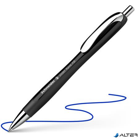 Golyóstoll, 0,7 mm, nyomógombos, SCHNEIDER 'Slider Rave XB', fekete, kék