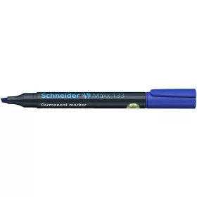   Alkoholos marker, 1-4 mm, vágott, SCHNEIDER "Maxx 133", kék