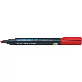   Alkoholos marker, 1-4 mm, vágott, SCHNEIDER "Maxx 133", piros