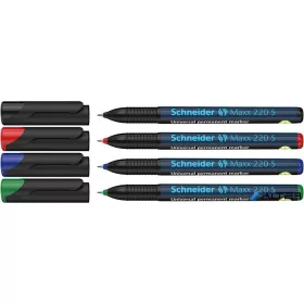   Alkoholos marker készlet, OHP, 0,4 mm, SCHNEIDER 'Maxx 220 S', 4 különböző szín