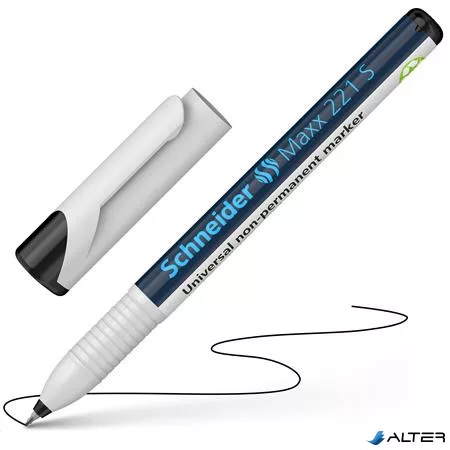 Alkoholmentes marker, OHP, 0,4 mm, SCHNEIDER 'Maxx 221 S', fekete