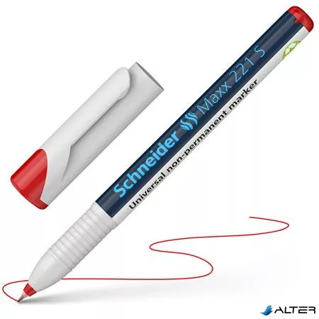 Alkoholmentes marker, OHP, 0,4 mm, SCHNEIDER "Maxx 221 S", piros