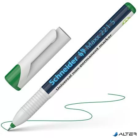 Alkoholmentes marker, OHP, 0,4 mm, SCHNEIDER "Maxx 221 S", zöld