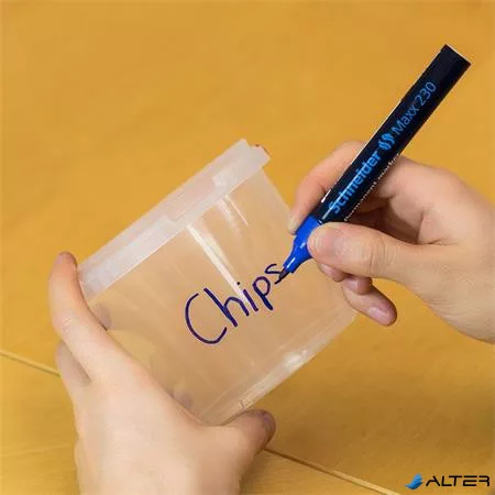 Alkoholos marker, 1-3 mm, fémházas, SCHNEIDER 'Maxx 230', fekete