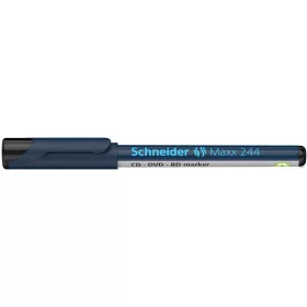   Alkoholos marker, CD/DVD, 0,7 mm, SCHNEIDER "Maxx 244", fekete
