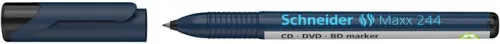 Alkoholos marker, CD/DVD, 0,7 mm, SCHNEIDER "Maxx 244", fekete