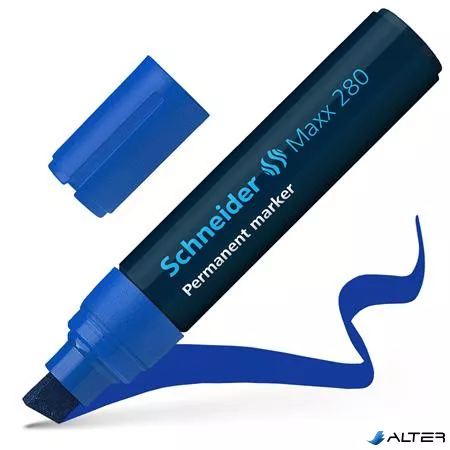 Alkoholos marker, 4-12 mm, vágott, SCHNEIDER 'Maxx 280', kék