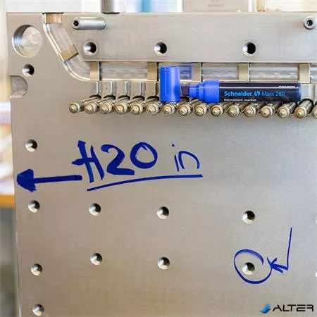 Alkoholos marker, 4-12 mm, vágott, SCHNEIDER 'Maxx 280', piros