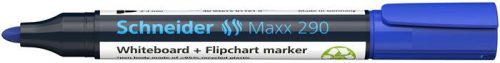 Tábla- és flipchart marker, 2-3 mm, kúpos, SCHNEIDER 'Maxx 290', kék