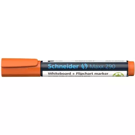   Tábla- és flipchart marker, 2-3 mm, kúpos, SCHNEIDER "Maxx 290", narancssárga