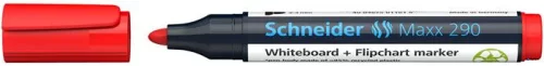 Tábla- és flipchart marker, 2-3 mm, kúpos, SCHNEIDER 'Maxx 290', piros