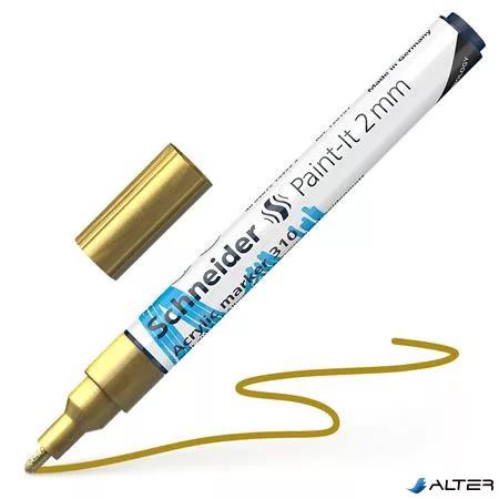 Dekormarker, akril, 2 mm, SCHNEIDER 'Paint-It 310', arany
