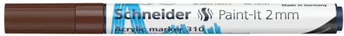 Dekormarker, akril, 2 mm, SCHNEIDER 'Paint-It 310', barna