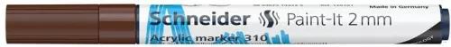Dekormarker, akril, 2 mm, SCHNEIDER "Paint-It 310", barna