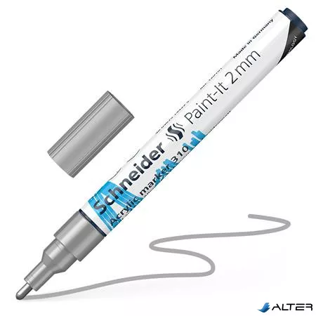 Dekormarker, akril, 2 mm, SCHNEIDER "Paint-It 310", ezüst