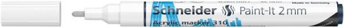 Dekormarker, akril, 2 mm, SCHNEIDER 'Paint-It 310', fehér