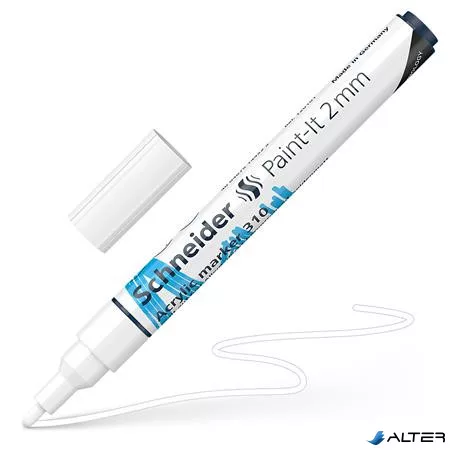 Dekormarker, akril, 2 mm, SCHNEIDER 'Paint-It 310', fehér
