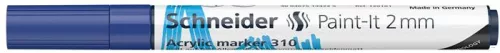 Dekormarker, akril, 2 mm, SCHNEIDER 'Paint-It 310', kék