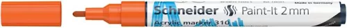 Dekormarker, akril, 2 mm, SCHNEIDER 'Paint-It 310', narancssárga