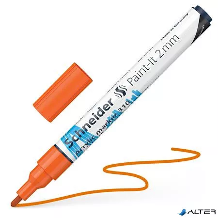 Dekormarker, akril, 2 mm, SCHNEIDER "Paint-It 310", narancssárga