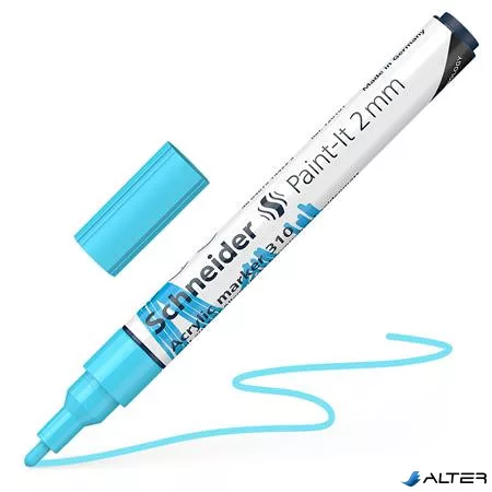 Dekormarker, akril, 2 mm, SCHNEIDER "Paint-It 310", pasztellkék
