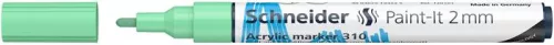 Dekormarker, akril, 2 mm, SCHNEIDER "Paint-It 310", pasztellzöld