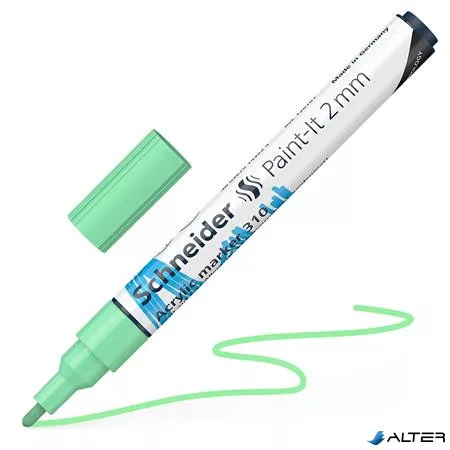 Dekormarker, akril, 2 mm, SCHNEIDER "Paint-It 310", pasztellzöld