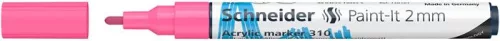 Dekormarker, akril, 2 mm, SCHNEIDER 'Paint-It 310', rózsaszín