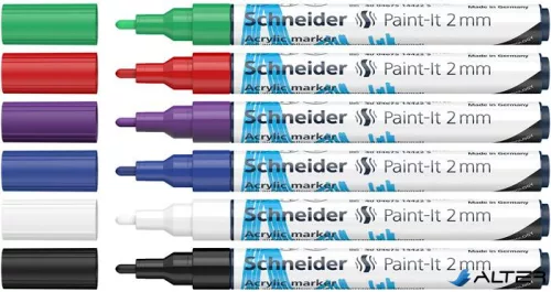 Dekormarker készlet, akril, 2 mm, SCHNEIDER 'Paint-It 310', 6 különböző szín