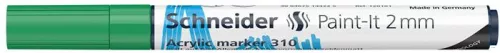 Dekormarker, akril, 2 mm, SCHNEIDER 'Paint-It 310', zöld