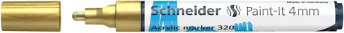 Dekormarker, akril, 4 mm, SCHNEIDER 'Paint-It 320', arany