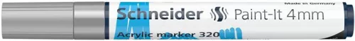 Dekormarker, akril, 4 mm, SCHNEIDER 'Paint-It 320', ezüst