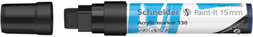 Dekormarker, akril, 15 mm, SCHNEIDER 'Paint-It 330', fekete