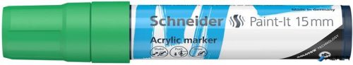 Dekormarker, akril, 15 mm, SCHNEIDER "Paint-It 330", zöld