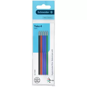   Golyóstollbetét, 0,5 mm, SCHNEIDER "Take 4", 4 különböző szín