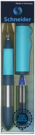 Rollertoll, írástanuló, patronos, M-es, SCHNEIDER "Base Senso", kék-türkiz
