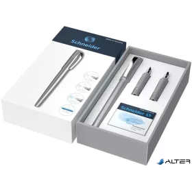   Töltőtoll ajándékszett, 1,1 mm, ajándék 1,5 és 1,8 mm-es tollheggyel, SCHNEIDER 'Callissima', antracitszürke