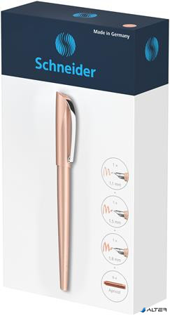 Töltőtoll ajándékszett, 1,1 mm, ajándék 1,5 és 1,8 mm-es tollheggyel, SCHNEIDER 'Callissima', barack