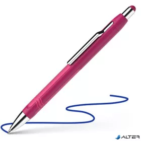   Golyóstoll, 0,7 mm, nyomógombos, szederszínű tolltest, SCHNEIDER 'Epsilon XB', kék