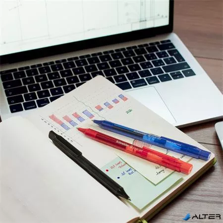 Golyóstoll, 0,5 mm, nyomógombos, SCHNEIDER 'Fave', kék